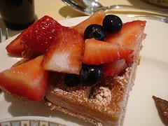 Belgian Waffles with Fresh Mixed Berries