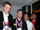 Michael Larabel, Phoronix.com; Jason Jacobs, Techwarelabs.com, David Lin, Phoronix & Ramsom Koay at Futurelooks Party