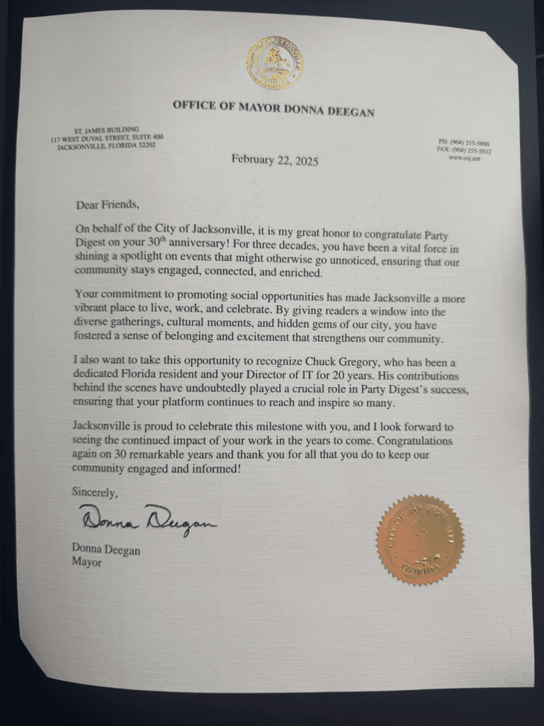 Letter from Jax Mayor