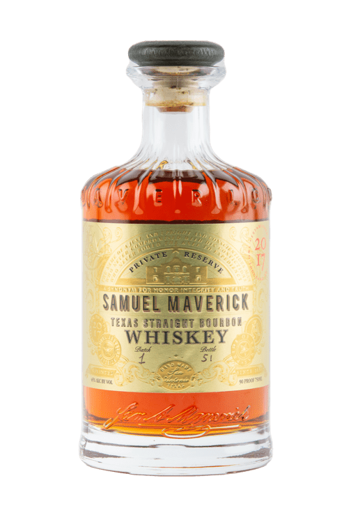 SAMUEL MAVERICK PRIVATE RESERVE STRAIGHT BOURBON WHISKEY